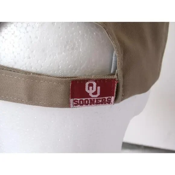 Captivating Headgear OU Sooners Tan/Beige Embroidered Logo Adjustable Cap - Picture 4 of 12